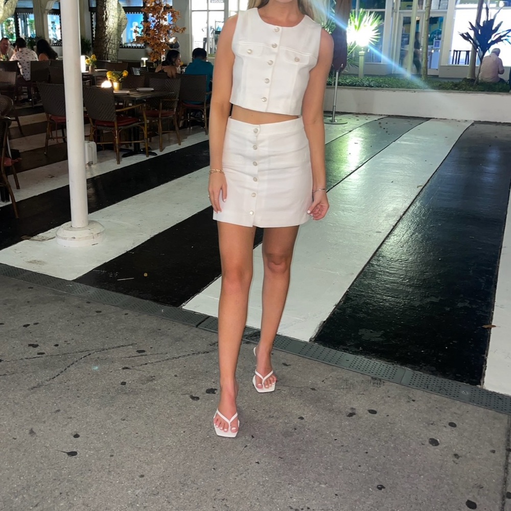 Button Down Vest Top & Button Down Mini Skirt - image 2